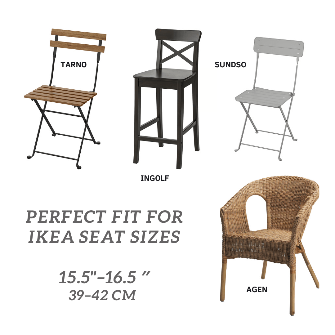 Rockin Cushions IKEA Outdoor Slipcovers Set of 2, Blue Palms U-Shape Outdoor Chair Pad, Removable Covers